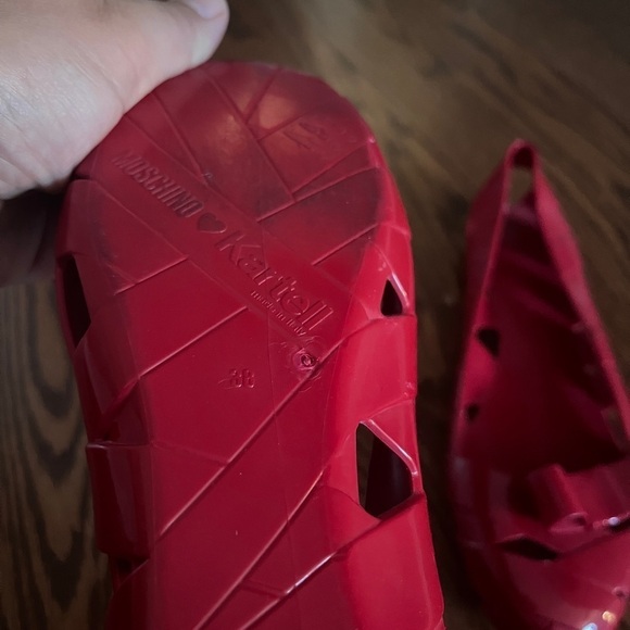 Ballet flats Moschino+ kartell Red size size 38 rubber - Picture 6 of 9